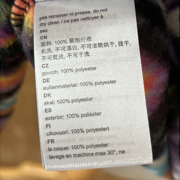 New! Wesc unisex zigzag print fleece jacket. Mens large and women’s X large. - Picture 5 of 8